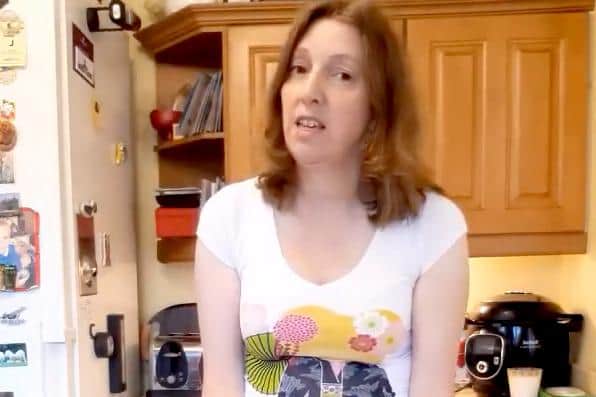 Tutor Melanie Pykett carried out one lesson online from her kitchen