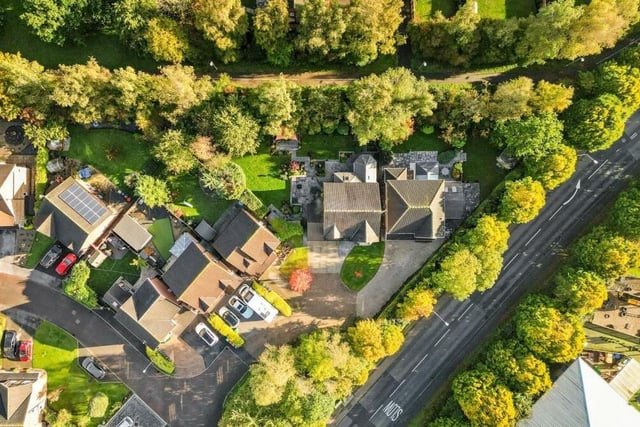 The final photo in our gallery is another shot from the skies, showing how the property fits within the rural landscape of picturesque Linby.