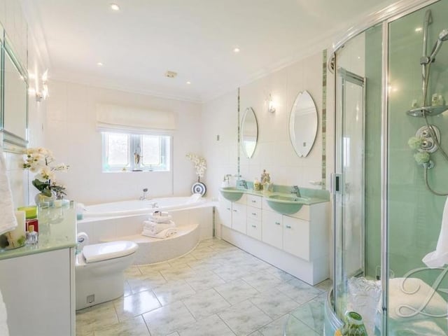 The family bathroom, which can be found on the ground floor, includes a spacious jacuzzi bath. The five-piece suite also features a shower cubicle, low-flush WC, vanity unit offering lots of storage space, and double wash hand basins with mixer taps above. As if that was not enough, there is underfloor heating, a heated towel-rail and downlights.