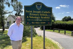 Bolsover MP Mark Fletcher on a visit to St Joseph's Catholic Primary School in Langwith Junction last summer.