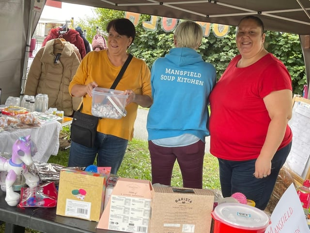 A real community event was held on the grass outside The Coopers, Mansfield Woodhouse.