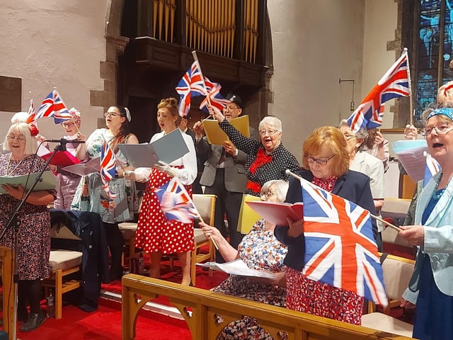 At St. Peter & St. Paul Church in Warsop, Pat Brewin led the church service, which included readings from Cubs members, poetry by local writers, and beautiful renditions of 1940s songs performed by The Vibrant Voices, a singing group from Vibrant Warsop. The event was attended by local residents, representatives from the Royal British Legion, bell ringers, and Carole and Ian Barker, who set up the Beacon of Peace. Additionally, the Old Warsop Society showcased an engaging display about Warsop during World War II.