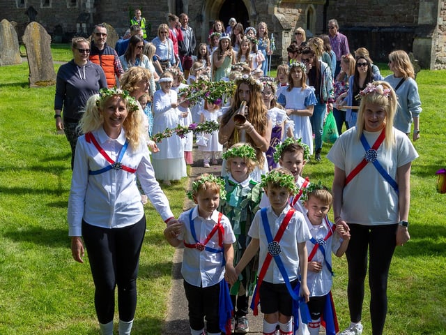 The children's procession from St Swithin’s church