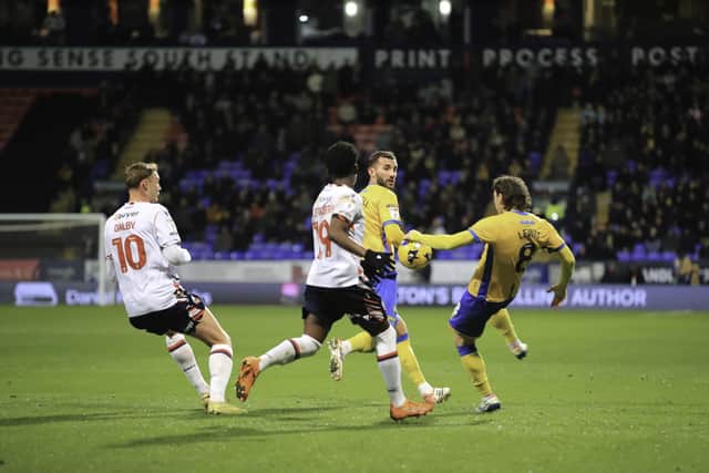 Action during the English Football League 1 match against Bolton Wanderers FC at The Toughsheet Community Stadium, 29 December 2029. Photo credit Chris & Jeanette Holloway / The Bigger Picture.media