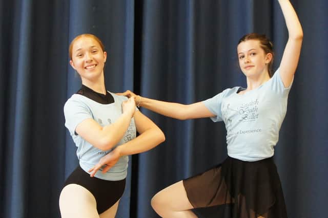 Young dancers Maisie Bates, 13, and Georgina Milson, 14. Photo by Ben Garner.