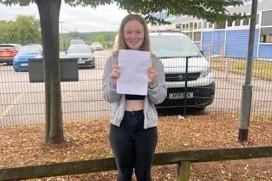 Sophie Swain with her GCSE results