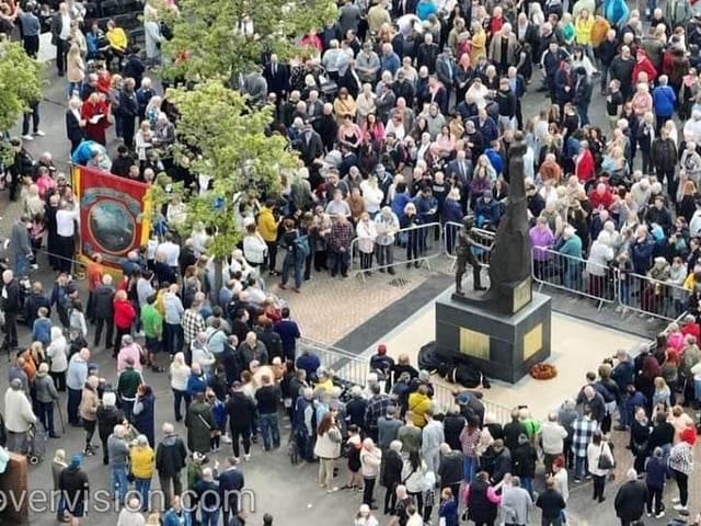 Drone footage from the unveiling, shared by Lee Retallic.