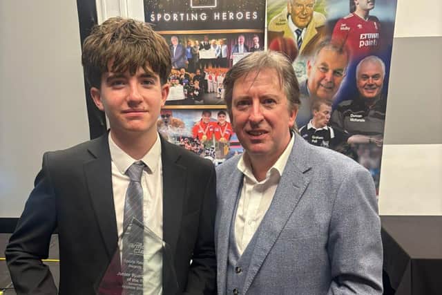 Albie Walker with Nick Johnson of Sky Sports.