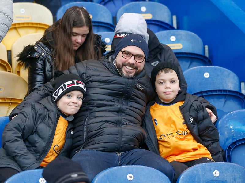 Mansfield Town fans ahead of the 3-2 win over Hartlepool United.