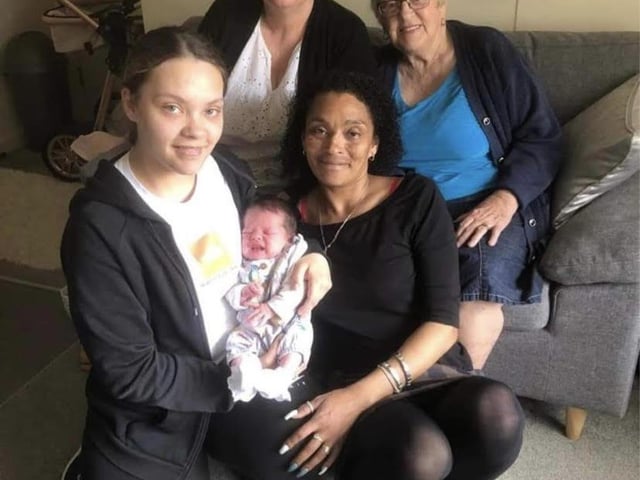 All smiles as five generations of family meet!