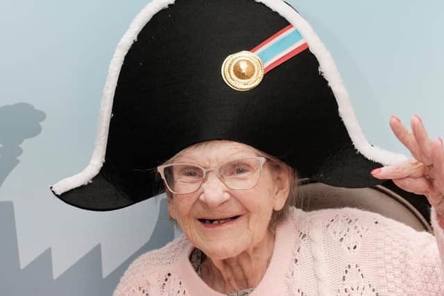 Resident Rosalind Wynn becomes Napoleon for the afternoon