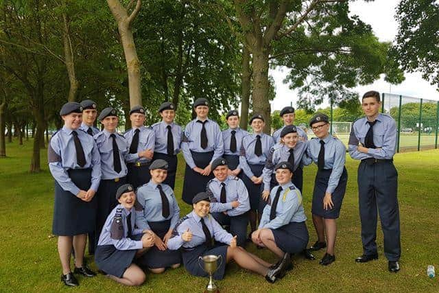 1208 (Warsop) squadron competing at a Wing Field Day competition