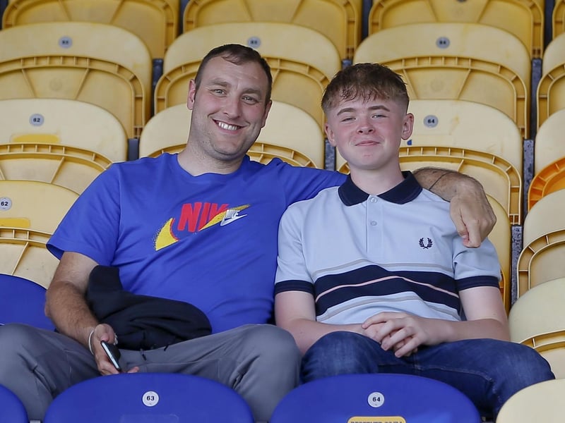 Mansfield Town fans ahead of the draw with Bradford City.