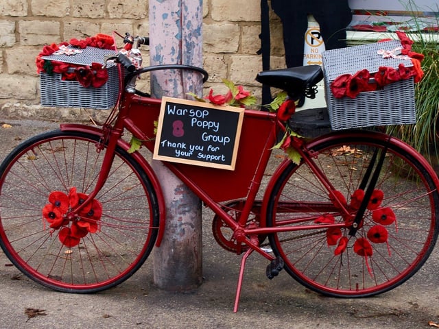 The poppy gang's poppy bike made an appearance.