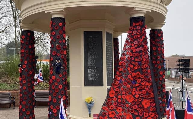Kimberley Council wants to create another stunning display of knitted poppies on the town's war memorial. Photo: Submitted
