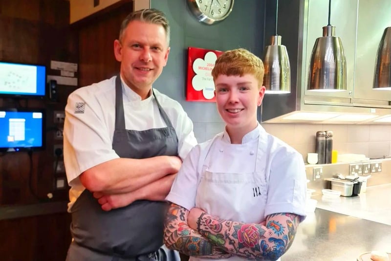 Mark Jones with former student and now junior sous chef Abbi Thornton