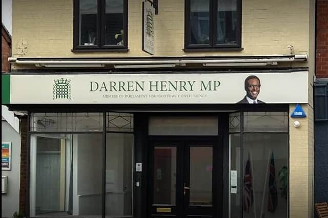 The MP's office was vandalised numerous times last year.