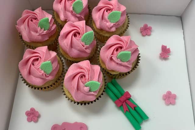 The cupcake bouquet.