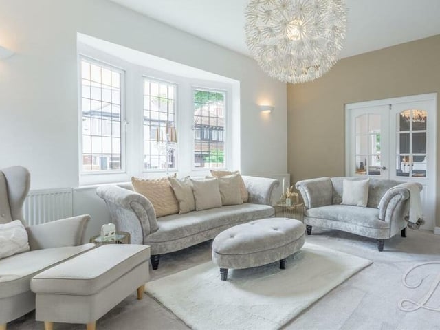 A second look at the living room, which brings class and comfort to the £575,000-plus property.The floor is carpeted.