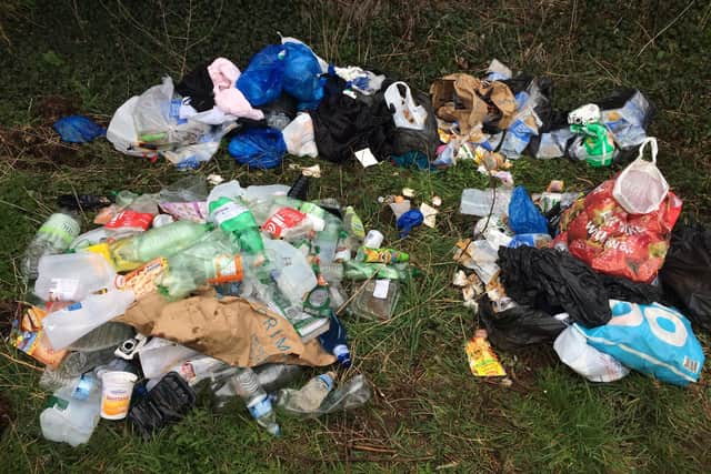 A past fly-tip in Warsop Vale.