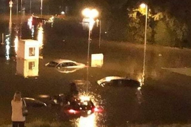 Hospital workers' cars damaged after being completely submerged in water at Victoria Hospital in Kirkcaldy.