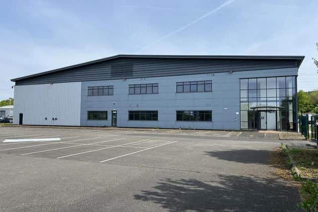 The warehouse unit at the Millennium Business Park in Mansfield, where Stagecoach is hoping to set up a temporary bus depot.