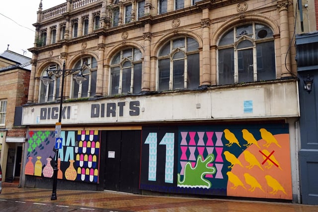 A group of young people aged 11 and 12 created a mural on the ground floor of the former Dickie Dirts clothing shop at 11 Leeming Street in Mansfield town centre.
