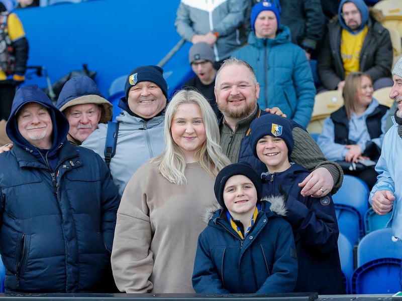Mansfield Town fans at the win over Grimsby Town.