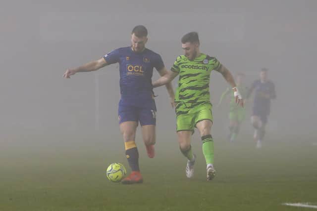 Stags return to Forest Green after the original game was abandoned due to fog.