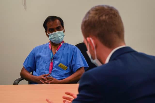 Filmmaker Jay Martin spoke to staff at King's Mill Hospital about their experiences during the pandemic.