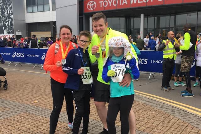 Jodie, Olivia, Eddie and Phil Holden.