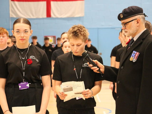 Ellie-May Gamlin and Keira Whyld provided readings at the ceremony