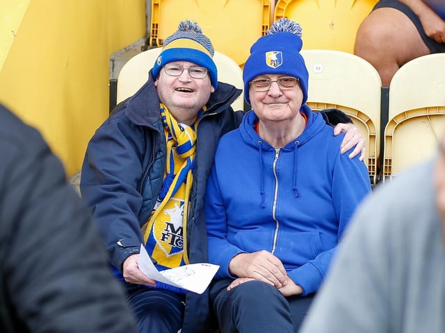 Stags fans ahead of the 2-2 draw with Forest Green.