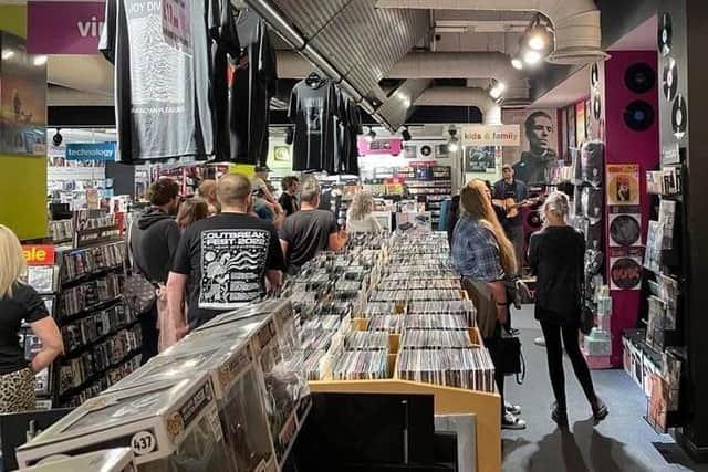 Mansfield HMV offers a wide selection of new vinyl records for all albums. It has a 4.4 star rating on Google.