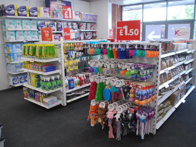 Neat, tidy and full shelves on the first day of trading.