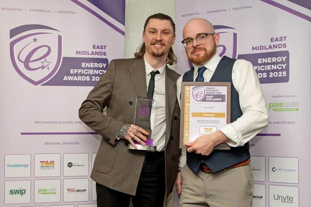 Jack Cotterill (left) receives his Business Development award