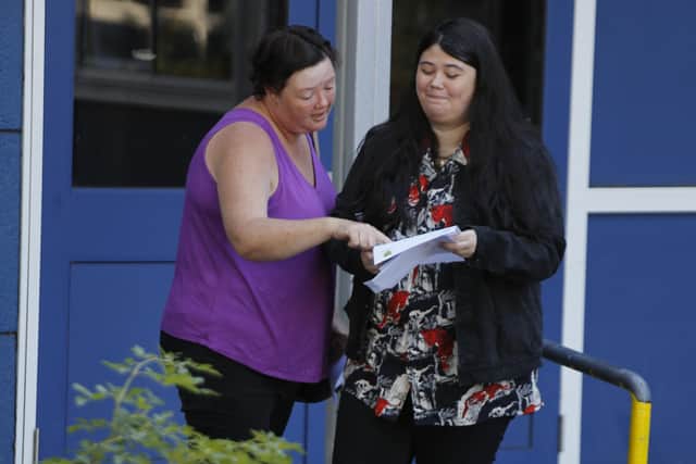 Alisha Knowles receives her results