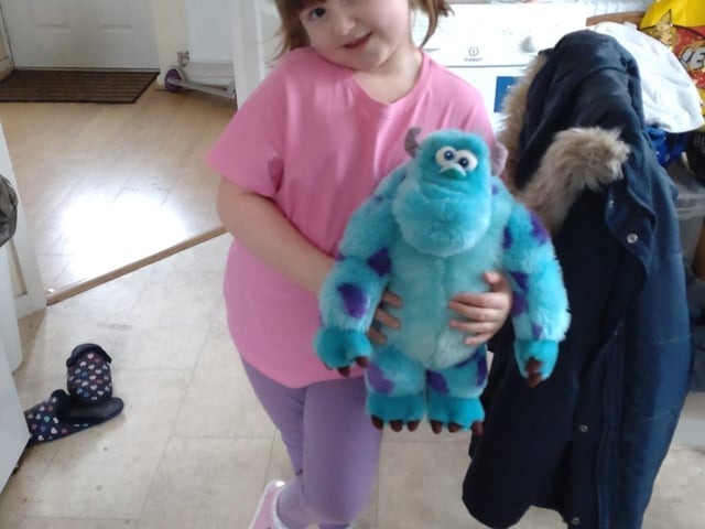 Ruby aged six from Shirebrook who dressed up as Boo from Monsters Inc.