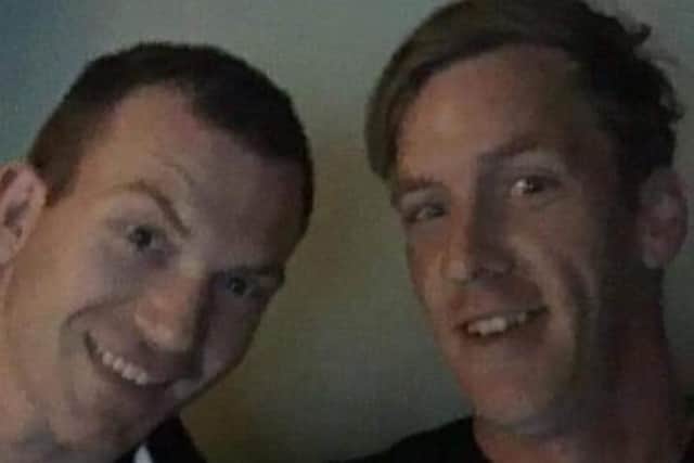 Corporal Gary Cardwell (right) with friend, Aaron Lowe, who will be helping him on his 50/50 Yomp this Saturday.