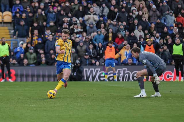 Action during the Sky Bet League 1 match against Bradford City AFC at the One Call Stadium, 01 Jan 2026.   Photo credit, Chris & Jeanette Holloway / The Bigger Picture.media