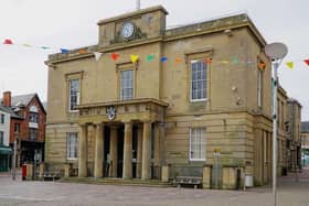 The Old Town Hall, a historic focal point and heritage asset in Mansfield town centre.