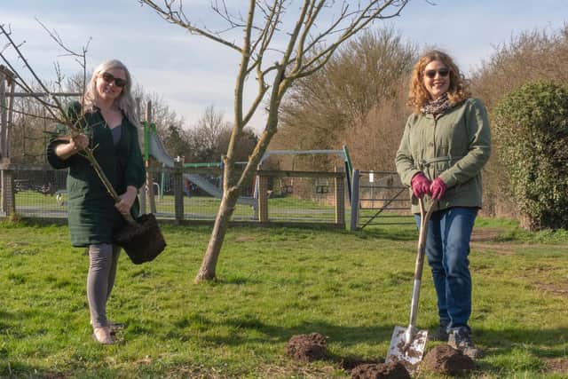 Coun Karen Roberts, vice-chair of the Town Environment Committee, and Coun Sally Reynolds, chair of Southwell Town Council