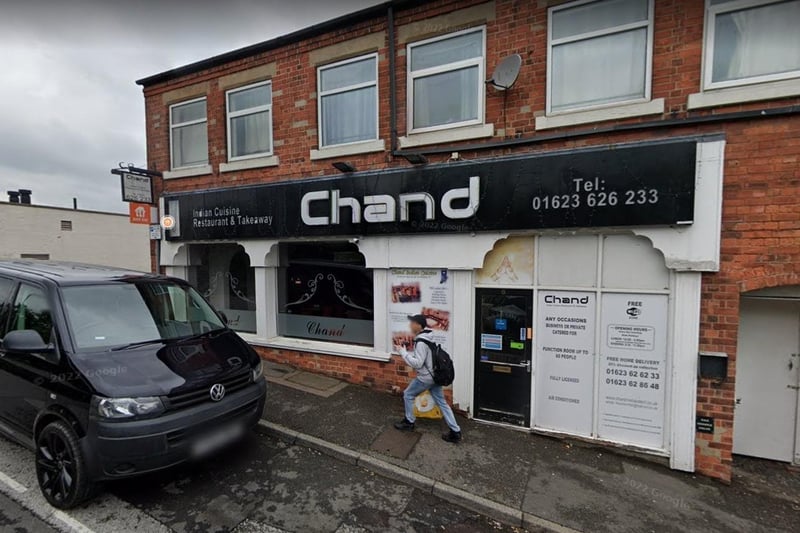 Chand Indian Cuisine, on Toothill Road, Mansfield, was given a rating of two, meaning some improvement is necessary, after assessment on November 3, the Food Standards Agency's website shows.