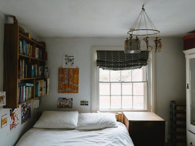 The third bedroom on the first floor sits at the back of the property, overlooking the delightful garden.