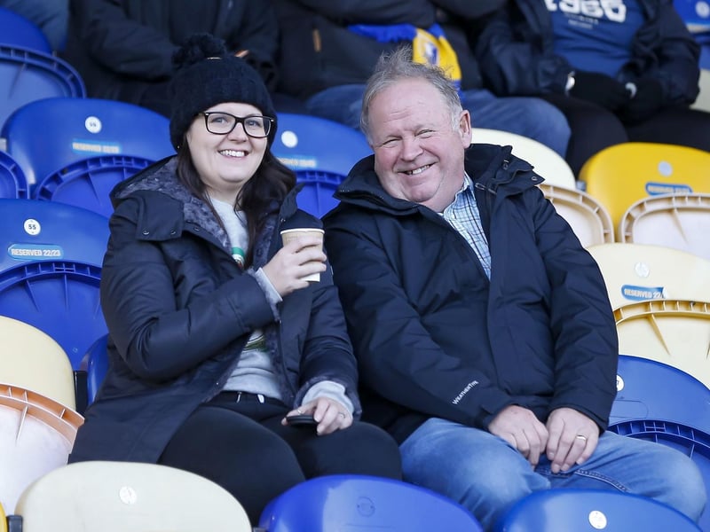 Stags fans at the One Call Stadium for the Sky Bet League 2 match against Barrow.