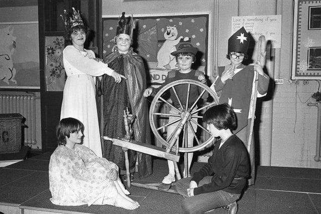 Forest Town Junior School's performance of Rumpelstiltskin in April 1981.