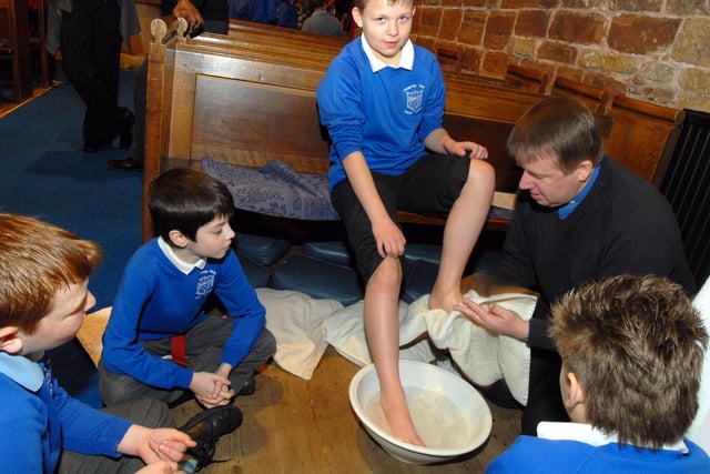Bilsthorpe's Crompton View School pictured during the Easter Experience held at St Margaret's Church in the old village in 2010