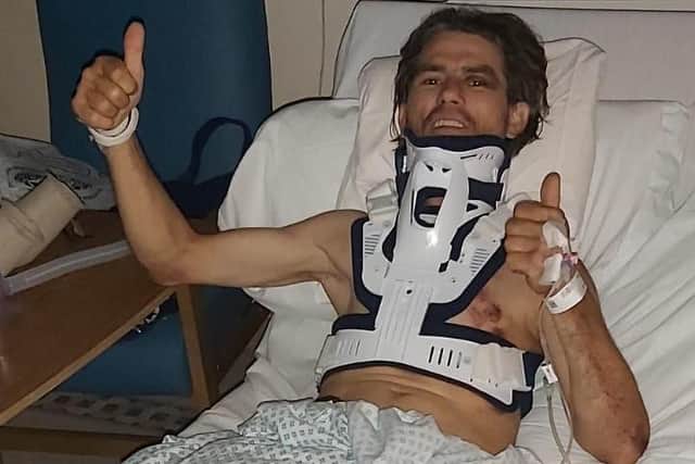 Costel Tablan is recovering in hospital after suffering horrific injuries when his van was stolen.