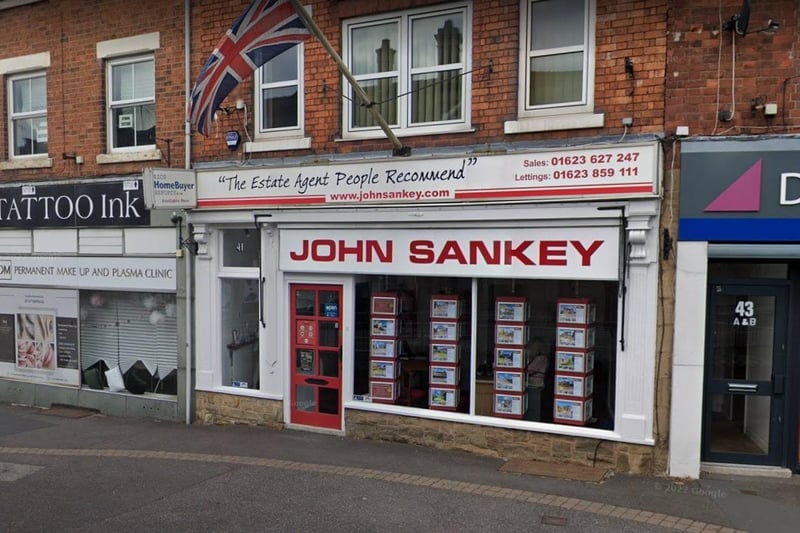 John Sankey on Albert Street, Mansfield, is one of Mansfield's longest established leading independent estate agents after first opening in 1968.