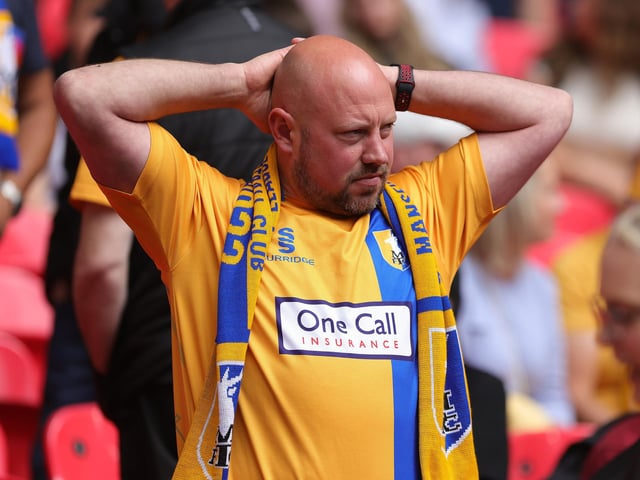 Stags fans enjoy the pre-match atmosphere.